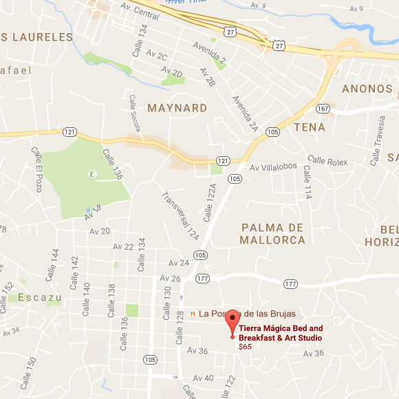 Open Google Map Tierra Magica Escazu San Jose Map